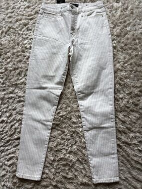 Sanctuary Women's Light Cream striped Denim Jeans NWT